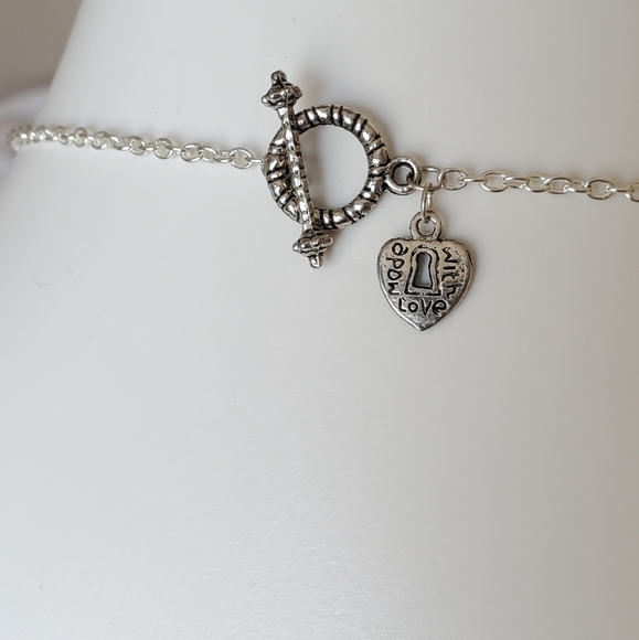 Handmade Chinese Turquoise Heart Necklace and Earrings - Picture 7 of 12